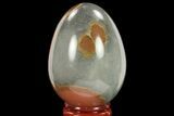 Polished Polychrome Jasper Egg - Madagascar #134567-1
